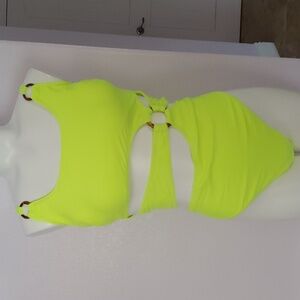 Neon green one piece swimsuit